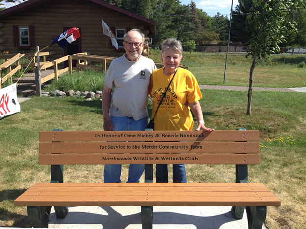 Bench Donated for long time members Bonnie & Gene